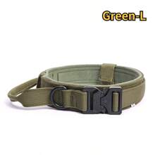 [Collier anti-éclatement pour chien tactique militaire] Collier pour animaux de compagnie + Collier tactique + Bandoulière de dressage extérieure ajustable anti-éclatement, sans frottement, sans blessure, tissu renforcé, convient aux grands chiens + Design ajustable + Bords arrondis pour prévenir les blessures en cas d'éclatement soudain (pour le dressage des chiens de taille moyenne/grande)