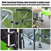 2pcs Multi-Function Fishing Chair Bracket - Includes Round Tube - Can Be Used As Umbrella Holder, Rod Support Rack, Bait Plate Holder, Camper Umbrella Rack Etc. Fishing Umbrella Bracket Clamp, Camper Umbrella Rack Connector