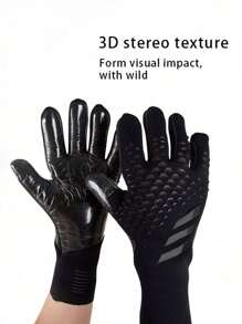 1 Pair Football Goalkeeper Gloves, Anti-Slip Breathable Soft Training Gloves With Finger Protection