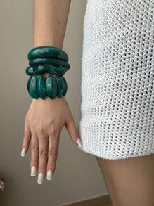 Modisches Angola Rotes Armband, minimalistischer roter Farbverlauf geometrischer Armreif, Europäischer & Amerikanischer Stil