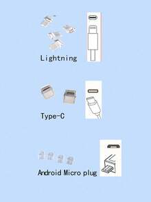 1pc Realistic Zinc Alloy Halloween Accessory, Anti-Dust Plug Compatible With IPhone, Android, Type-C, Resin Style - Clear - View 3