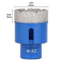 1PC 6mm-120mm M14 Thread Dry Vacuum Brazed Masonry Hole Saw Opener Diamond Drilling Core Bit For Ceramic Tile Granite Marble - Blue - View 20