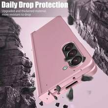 keshengtai 1件裝糖果色轉軸全包覆手機殼，適用於 Galaxy Z Fold 8 Ultra 7 6 5 4 3 5G - 粉色 - 查看 3