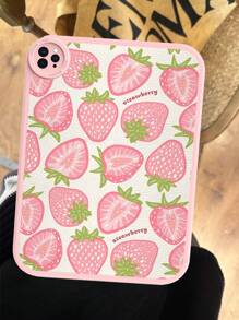 1 Peça Capa Protetora de Tablet Inspirada em Menina Floral Rosa Morango, Adequada para Tablet Matepad 10.4", Capa Protetora de Tablet IPad 10.2" de Couro Resistente a Choques de 360 Graus