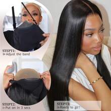 200% Density 40Inch Wear And Go Glueless Wigs Human Hair Pre Plucked Pre Cut 5x5 13x4 Straight Lace Front Wigs Human Hair Wigs For Women No Glue Lace Front Closure Ready To Wear Wigs Natural Black