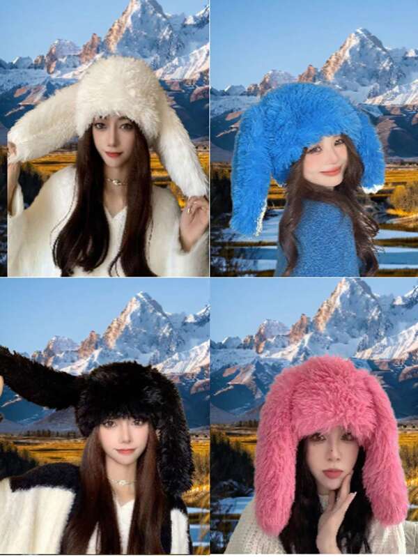1 Women's Hat Spring New Cute Cartoon Rabbit Ears Shape Decoration