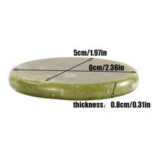 1pc Heated Massage Stone, Spa Therapy Basalt Stone For Beauty Salon, Foot Bath, Wellness Center, Full Body Scraping Gua Sha - Army Green - View 14