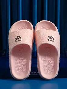 1双加厚泰迪熊图案拖鞋，女士/情侣款，防滑浴室淋浴拖鞋，EVA保暖材质，适合闺蜜节、小狗、嘉年华、派对装饰