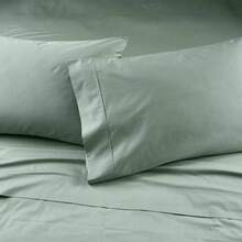 Cool & Crisp 3-Piece 300 Thread Count Green River Cotton Percale Sheet Set, Twin - greenriver - View 3