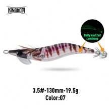 Kingdom EGI SHRIMPER Fishing Lures 2.5#/10g 3.0#/15.5g 3.5#/19.5g Squid Lure Lead Eging Lure Sinker Squid Jig Shrimp Baits Luminous Cuttlefish Bait Wobblers