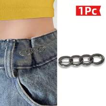 1pc/2pcs/3pcs/4pcs/6pcs Versatile Detachable Metal Waist Clincher Pins For Pants, Jeans, Fashionable Adjustable Waistband Buckle Clips, No Sewing Needed To Tighten Waistline, Anti-Escape, Also For Dress Cuffs