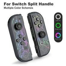 控制器 Joypad 兼容 Switch/Switch Oled/Switch Lite，带 RGB 灯光效果，支持 Switch 控制器/屏幕截图/唤醒/6-Asix 运动控制/双重振动 - 黑色 - 查看 2