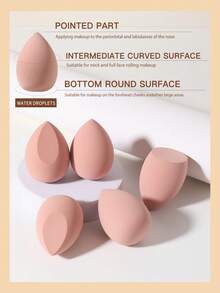 6pcs Makeup Sponges, Suitable For Cream And Powder Concealers, Loose Powder And Other Cosmetics Application - Multicolor - View 4