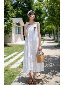 Women Long Dresses - 白色 - 查看 1