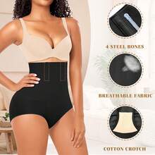 Werena Tummy Control Shapewear Panties For Women Seamless High Waist Shaping Body Shaper Girdle Underwear Halloween Christmas New Year - White - View 9