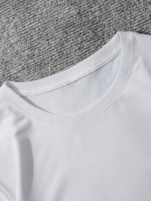 DAKINE Men's Crewneck T-Shirt - Bold White Graphic Print, Navy Blue Breathable Fabric, Regular Fit Casual Short Sleeve Tee For Summer Outdoor & Casual Attire, Comfortable Round Neck - 白色 - 查看 6