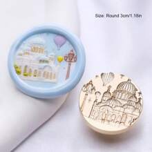 1 Pc Fairy Tale Series Wax Seal Stamp Head, Detachable Solid Brass, Intricate Fairy TalesDesigns (Castle/Rabbit/Bear/Hot Air Balloon/Candy House), Wax Sealed Stamp Head, Fire Paint Seal Head, DIY Craft, Gift Packaging, Envelope Sealing, Party Invitation Letter,Back To School,School Supplies