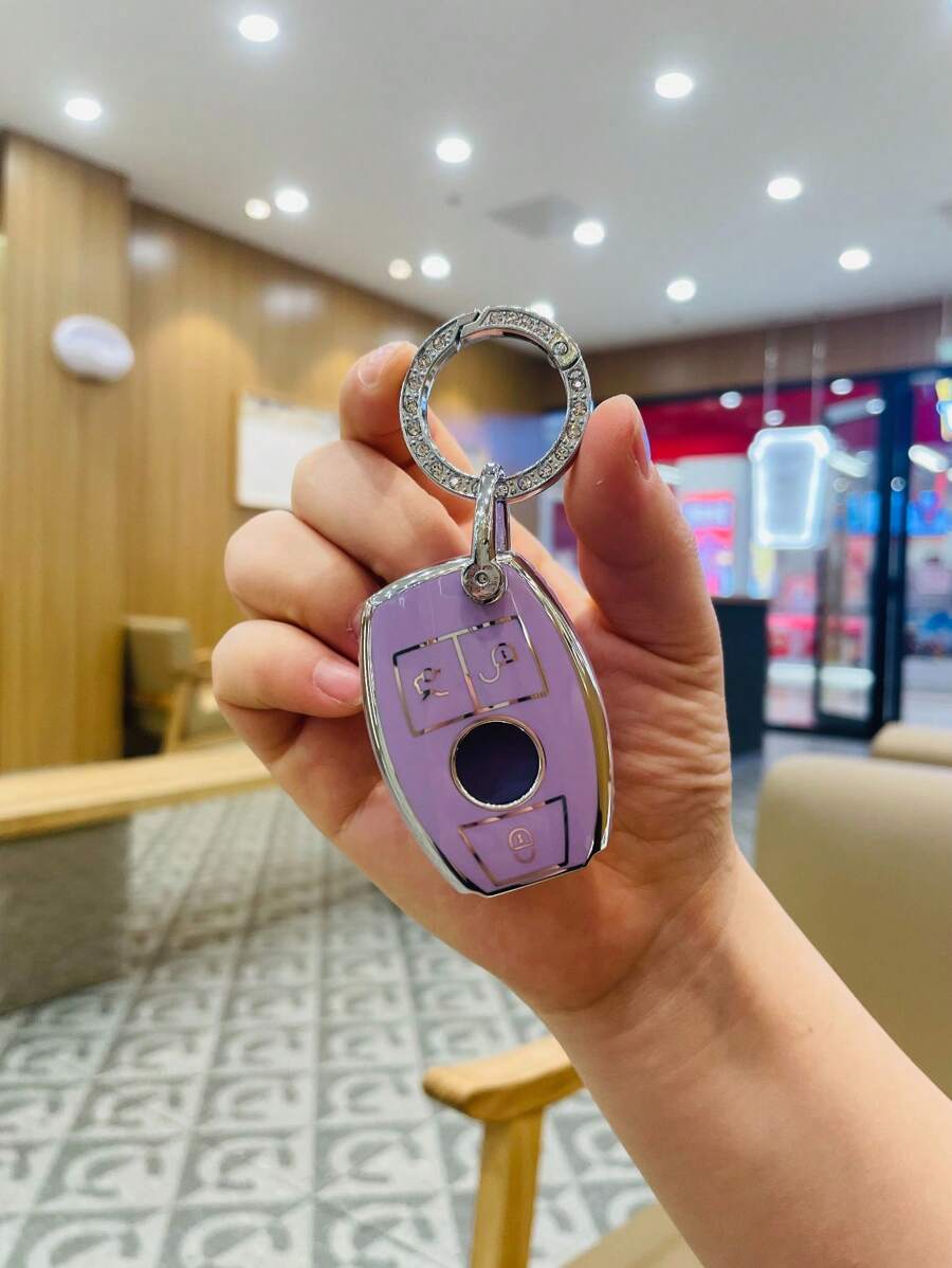 Husă auto pentru breloc, moale, TPU, pentru Mercedes-Benz A, C, E, S, G, CLA, CLS, GLA, GLB, GLC, GLE, GLS - Protecție cheie auto la modă și accesorii (cu șurubelniță)