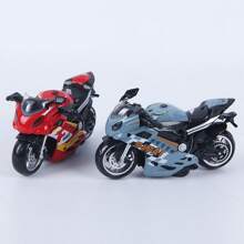 1 pièce Moto de jeu de simulation sonore et lumineuse à inertie pour bébé, modèle de voiture à effet sonore et lumineux, jouet pour enfant de 3 ans, cadeau, retour à l'école