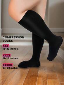 Calcetines deportivos de compresión de talla grande, calcetines de fitness de unicolor hasta el tobillo, extra cómodos y aptos para correr, escalar, ciclismo, saltar la cuerda, entrenamiento