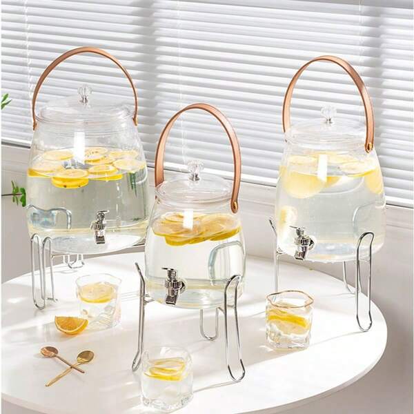 1 Stück Kalt Wasser Krug, Frucht Infusor Saft Spender Getränke Kanne mit Hahn, große Kapazität für Zuhause/Kühlschrank