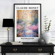 1pc Nghệ thuật vẽ nổi tiếng Claude Monet Bản in và áp phích Cổ điển Đầy màu sắc Sân trong Hoa Phong cảnh Biển Tranh vải Trang trí nhà Quà tặng Khung tùy chọn - Nhiều màu - Xem 23