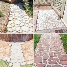 1 pièce Moule réutilisable pour pierre de passage, moule en plastique pour béton de 34,98 x 34,98 cm, pierre de passage DIY pour allées, pelouses, jardins, moule à ciment de pavage sans électricité