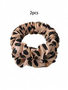 1 件免热卷发器，棕色波尔卡圆点免热卷发，适合所有发质，卷发圈，睡眠过夜卷发器，缎面免热卷发套装，带发圈夹