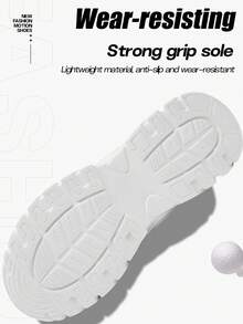 女士时尚休闲运动鞋，轻便透气网眼皮革拼布鞋，舒适软底防滑户外运动鞋，适合派对、学校、工作、日常通勤 - 白色 - 查看 6