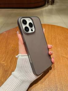 1 Ốp điện thoại họa tiết mờ tương thích với iPhone 16/15/14 Pro Max/13/12 Pro/11, thiết kế đơn giản với lỗ lớn bảo vệ - màu đen - Xem 3