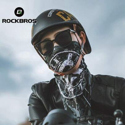 ROCKBROS Phụ kiện xe máy có viền phản quang họa tiết cơ khí, unisex.