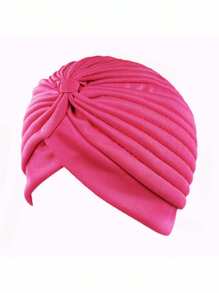 1 Stück Damen Einfarbige weiche Turban Mütze, bequem und atmungsaktiv, geeignet für den täglichen Gebrauch