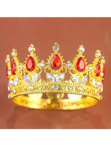 1pc Small Crystal Crown Hair Clip For Side Bun, Princess Birthday Crown, Cake Decor, Floral Gift Decoration - Multicolor - View 18