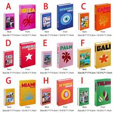 1pc Luxurious Faux Books, Storage Box And Folding Style To Choose From ,With Tropical Designs - Vibrant Paper Decorative Books For Living Room, Bedroom, Or Display Cabinet - Creative Props For Stylish Home Ambiance, Bedroom Accessories