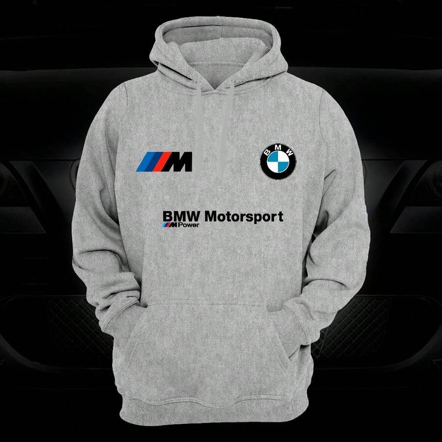 BMW SPORT Cotton Sweatshirt New Warm Comfortable IMMEDIATE SHIPPING - Grey - View 1