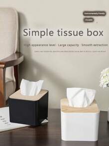 1 Stück Taschentuchbox im europäischen Stil, kreative Servietten-Ablage, Holz Aufbewahrungsbox, Haus Geschirr Box, Servietten Box, Wohnzimmer, Esszimmertisch, Inneneinrichtung und Lagerraum, Schlafzimmer Dekoration, Küchenutensilien, Reisen, Badezimmer Deko, Badezimmer Accessoires, Sommer