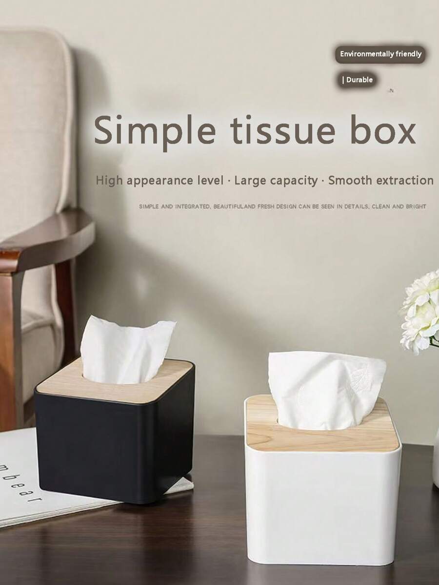 1 Stück Taschentuchbox im europäischen Stil, kreative Servietten-Ablage, Holz Aufbewahrungsbox, Haus Geschirr Box, Servietten Box, Wohnzimmer, Esszimmertisch, Inneneinrichtung und Lagerraum, Schlafzimmer Dekoration, Küchenutensilien, Reisen, Badezimmer Deko, Badezimmer Accessoires, Sommer