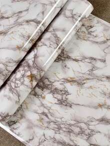 1 rollo de papel de contacto brillante, pegatinas de pared autoadhesivas, papel tapiz de PVC desprendible, es decir, papel tapiz con patrón de piedra de flores grandes que se puede pelar, adecuado para la cocina, el dormitorio, la sala de estar, la decoración de muebles de encimera, rollo de papel tapiz para decoración del hogar y renovación de muebles 40cm x 5m - Amarillo - Ver 8