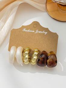 2-18 pièces Set de boucles d'oreilles et clous d'oreilles multicolores, convient pour un port quotidien toute l'année