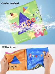 0-3 Years Old Baby Three-Dimensional Cloth Book With Bright Colors, English Letters, Numbers, Colors And Graphics, Cognitive Enlightenment Educational Toys, Baby Early Education Toys, Tear-Resistant Paper With Sound