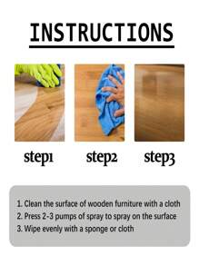 (120 ml) 1 pezzo/2 pezzi Lucidante per mobili spray a base di cera d'api, detergente per legno, lucidante per pavimenti in legno - per salotto, cucina e mobili in legno.Il nostro spray naturale a micro cera d'api rimuove con facilità anni di accumulo di cera e sporcizia, nutrendo e valorizzando la bellezza dei tuoi mobili in legno.