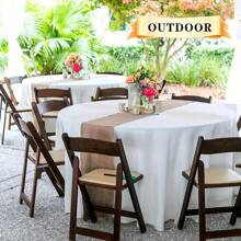 10 Stück elegante runde Tischdecke in Weiß, perfekt für Hochzeiten, Bankette, Geburtstage und Restaurants