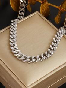 1 pieza Pulsera con cierre en forma de O de acero inoxidable de moda, adecuada para el uso diario de los hombres