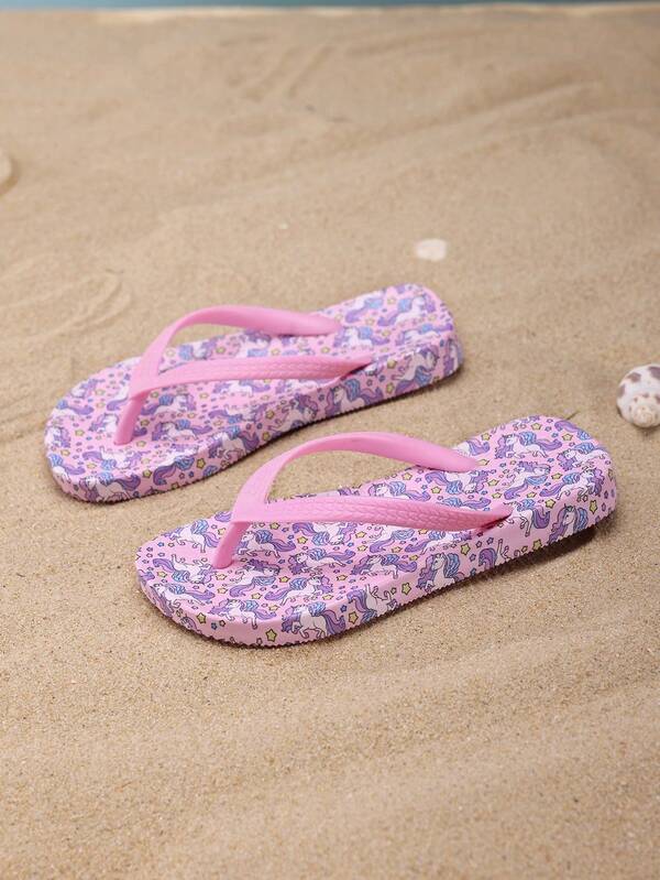 1 Pair Kids Cartoon Animal Designed EVA Foam Slip-On Slippers With Non-Slip Sole