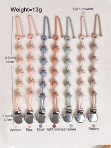 1-3pcs Baby Daisy Anti-Lost Hanging Strap, Suitable For Baby Bottles, Pacifiers, Teethers, Toys Silicone Anti-Drop Chain - Multicolor - View 7