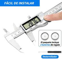 Calibrador Vernier Digital Pie De Rey 6in Precisión 0-150mm - Plateado - Ver 7