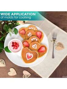 1个带手柄不锈钢鸡蛋模具，4种不同形状，蛋清分离器，煎饼模具，心形鸡蛋模具，创意鸡蛋圈，不粘煮蛋器，经久耐用，颜色和款式随机。 - 煎蛋模具 - 查看 10