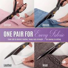 Professional 9 Inch Sewing Scissors For Fabric Cutting Ultra Sharp Heavy Duty Fabric Shears Smooth Precise Cuts All Fabrics Leather Tailors Dressmakers Crafters Artists
