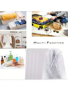 30 pezzi Sacchetti con cordoncino per la polvere, sacchetti leggeri per lo stoccaggio di borse, portafogli, scarpe - sacchetti in tessuto traspirante, adatti per viaggi e uso domestico, possono essere appesi per riporre scarpe, borse da spiaggia