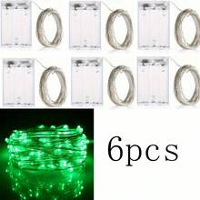 LED 灯串 20 米 200LED 仙女灯，AA 电池供电仙女灯串，防水银线铜线灯串适用于 DIY 婚礼宿舍、卧室、派对、花卉装饰、生日装饰、校园装饰、节日装饰、庭院花园装饰等 - 綠色 - 查看 8